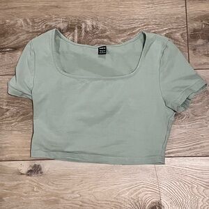 Women's Green Crop Top